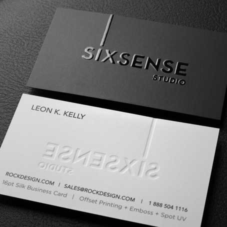 Embossed Printing Business Cards