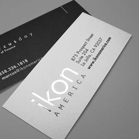 Silver Color Printing Business Cards