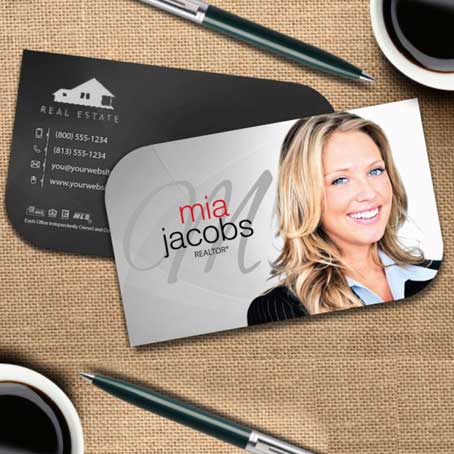 Rounded Die Cut Calling Card